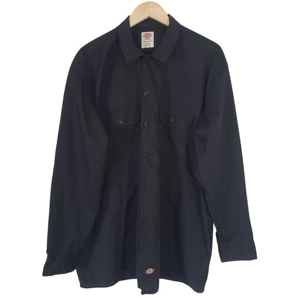 Dickies Flex Mens Button Down Shirt Size XL Long Sleeve Relaxed Work Mechanic - Picture 1 of 8